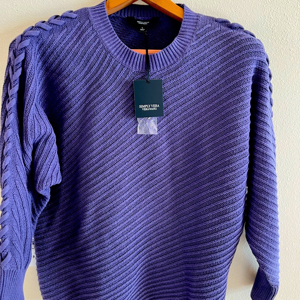 NWT Purple Simply Vera Wang sweater